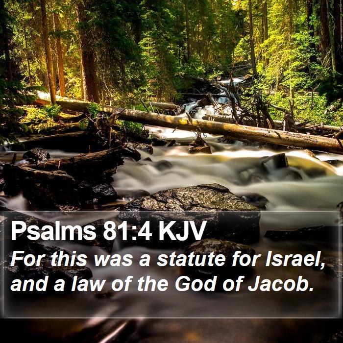 Psalms 81:4 KJV Bible Study