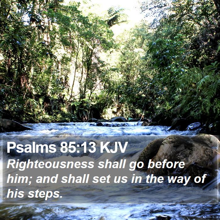 Psalms 85:13 KJV Bible Study
