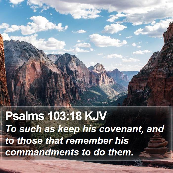 Psalms 103:18 KJV Bible Study