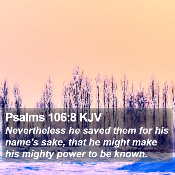 Psalms 106:8 KJV Bible Study