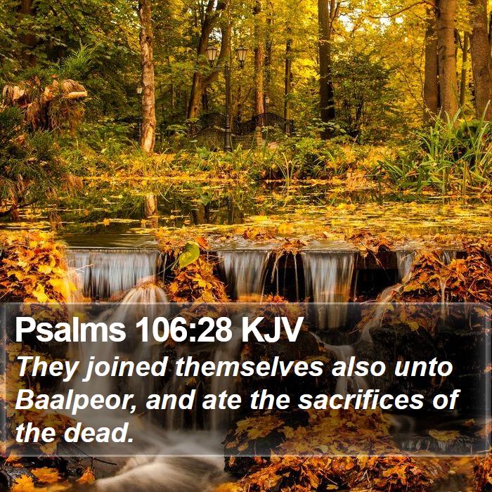 Psalms 106:28 KJV Bible Study