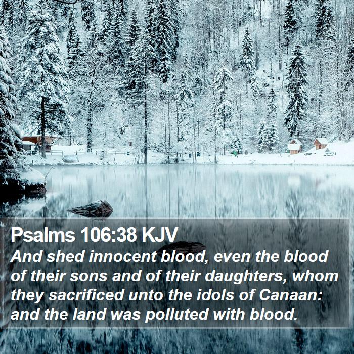 Psalms 106:38 KJV Bible Study