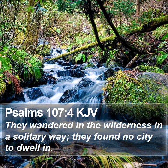 Psalms 107:4 KJV Bible Study