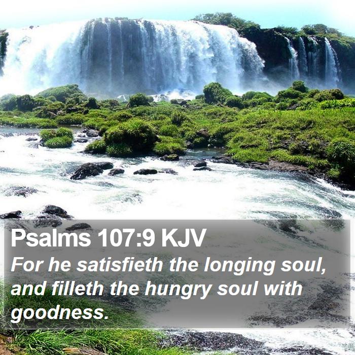 Psalms 107:9 KJV Bible Study