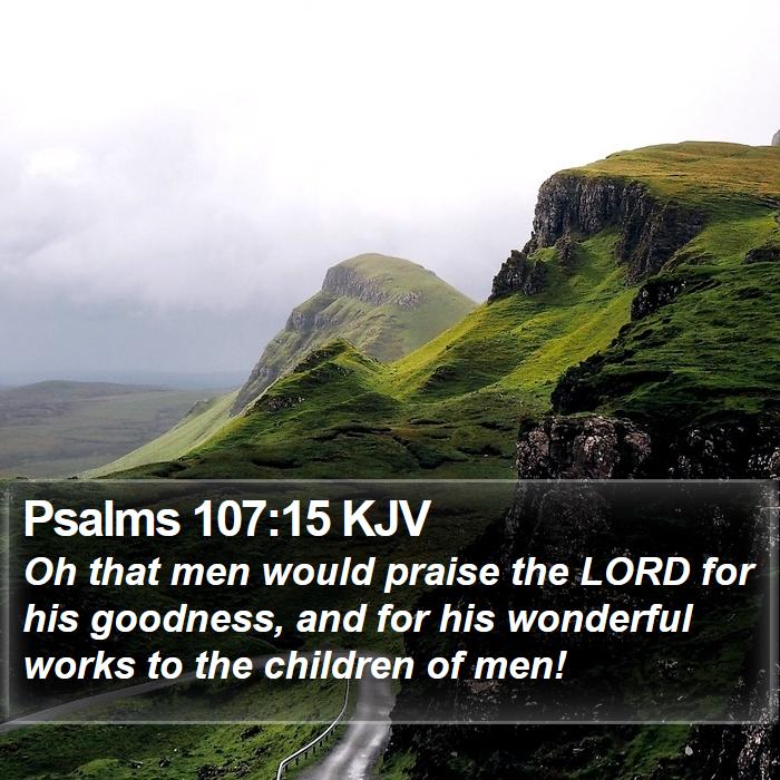 Psalms 107:15 KJV Bible Study