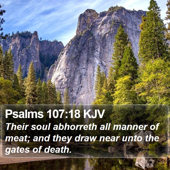 Psalms 107:18 KJV Bible Study