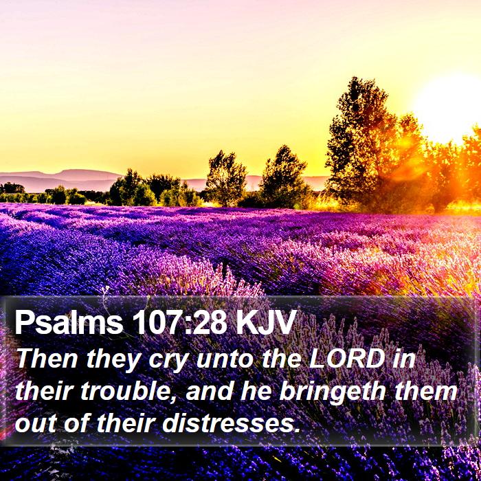 Psalms 107:28 KJV Bible Study