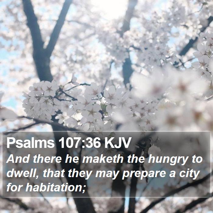 Psalms 107:36 KJV Bible Study