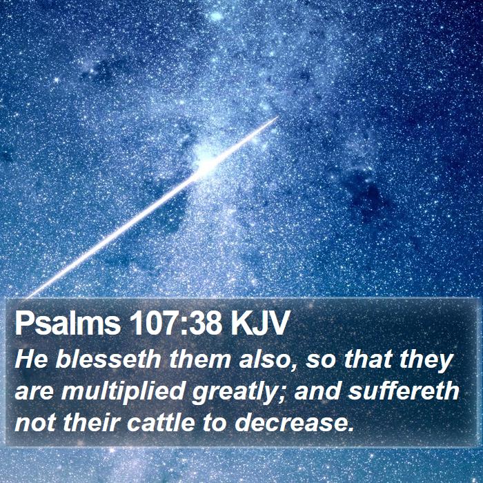 Psalms 107:38 KJV Bible Study