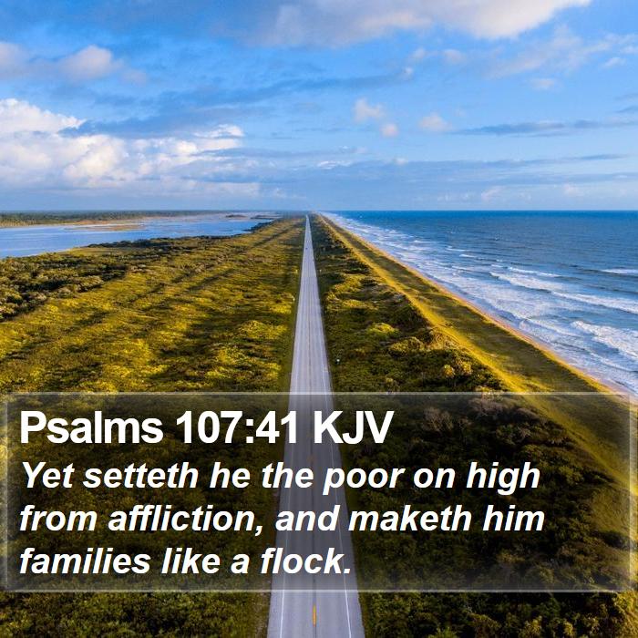 Psalms 107:41 KJV Bible Study