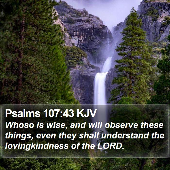 Psalms 107:43 KJV Bible Study