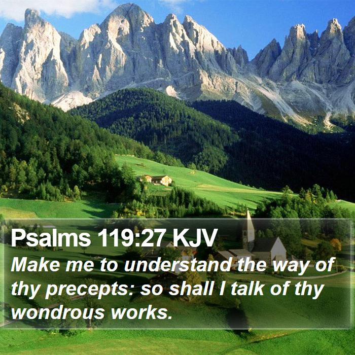 Psalms 119:27 KJV Bible Study