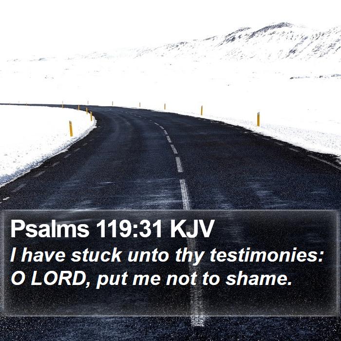 Psalms 119:31 KJV Bible Study