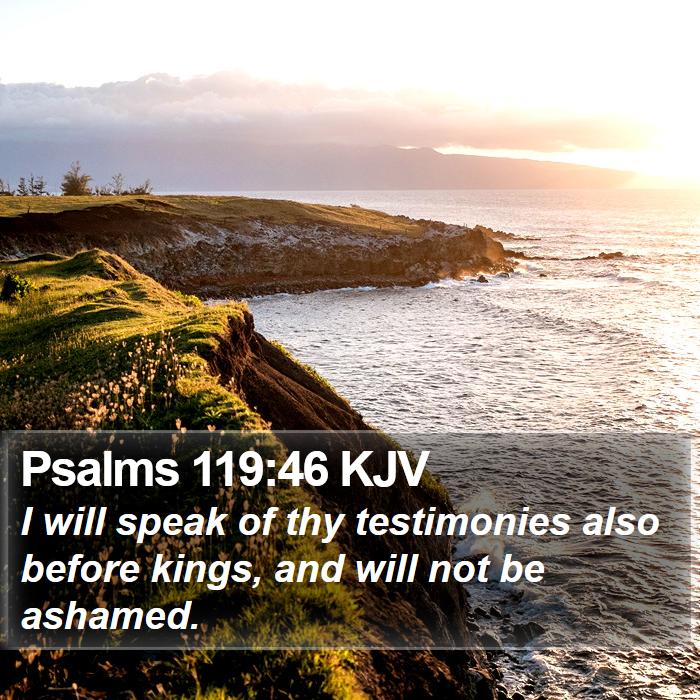 Psalms 119:46 KJV Bible Study