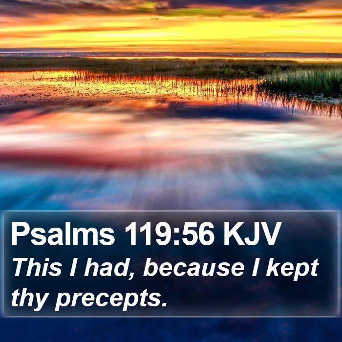 Psalms 119:56 KJV Bible Study