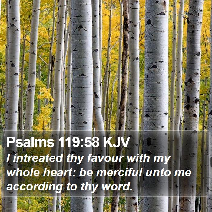 Psalms 119:58 KJV Bible Study