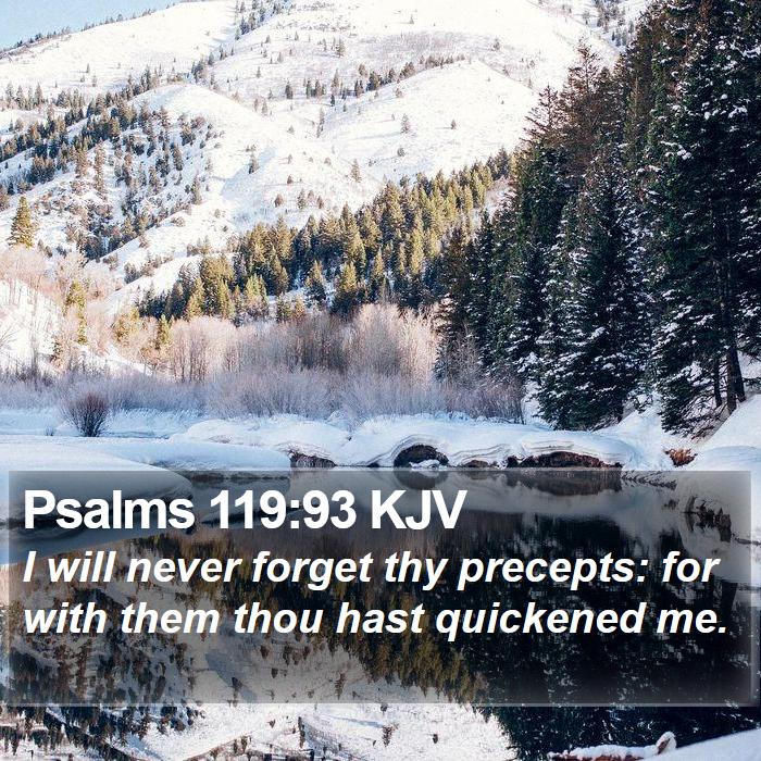 Psalms 119:93 KJV Bible Study