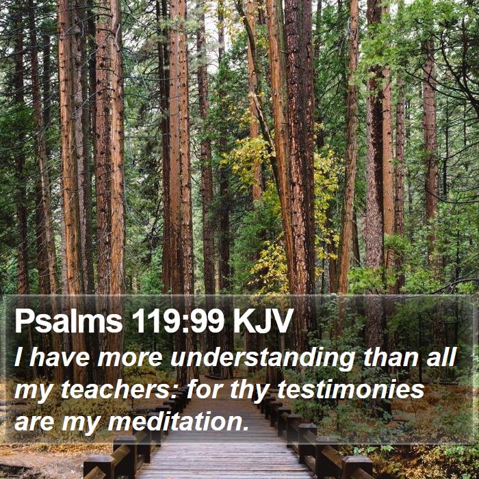 Psalms 119:99 KJV Bible Study