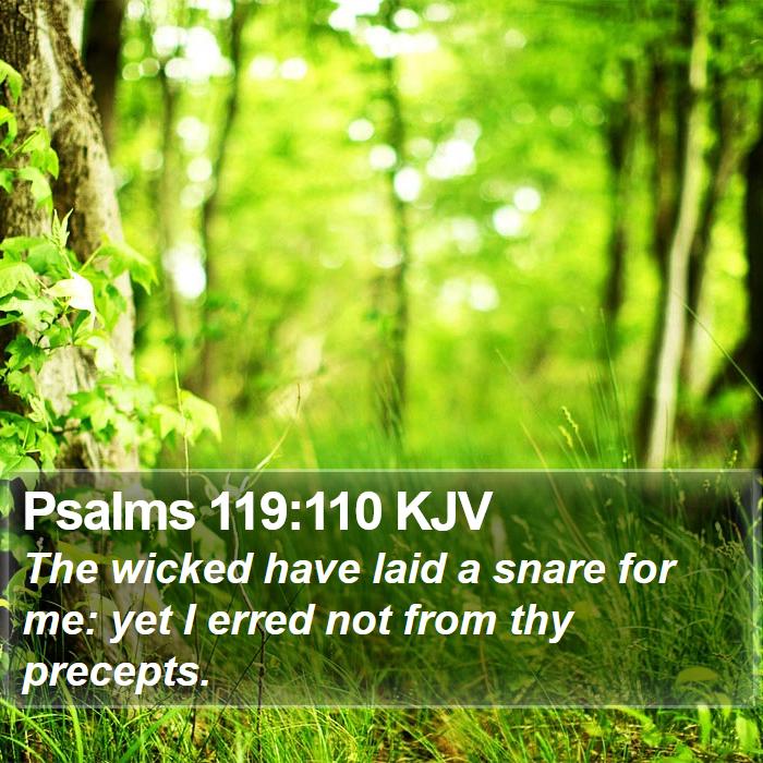 Psalms 119:110 KJV Bible Study