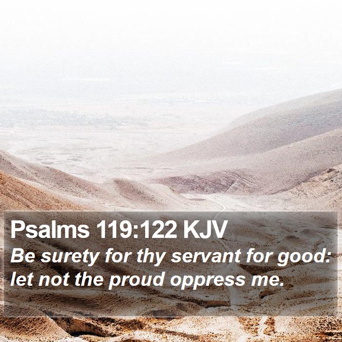 Psalms 119:122 KJV Bible Study