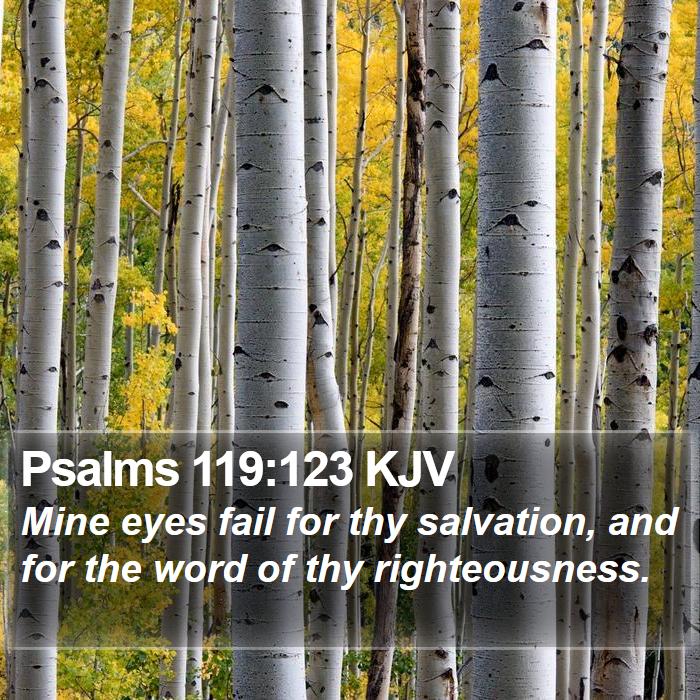 Psalms 119:123 KJV Bible Study