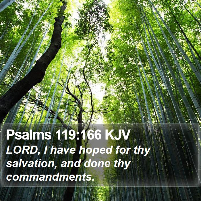 Psalms 119:166 KJV Bible Study