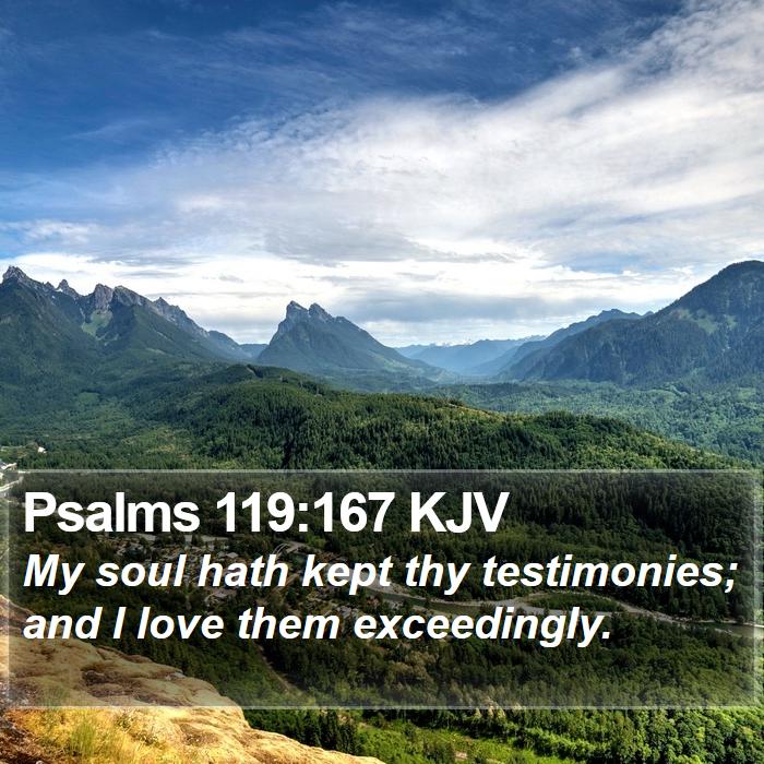 Psalms 119:167 KJV Bible Study