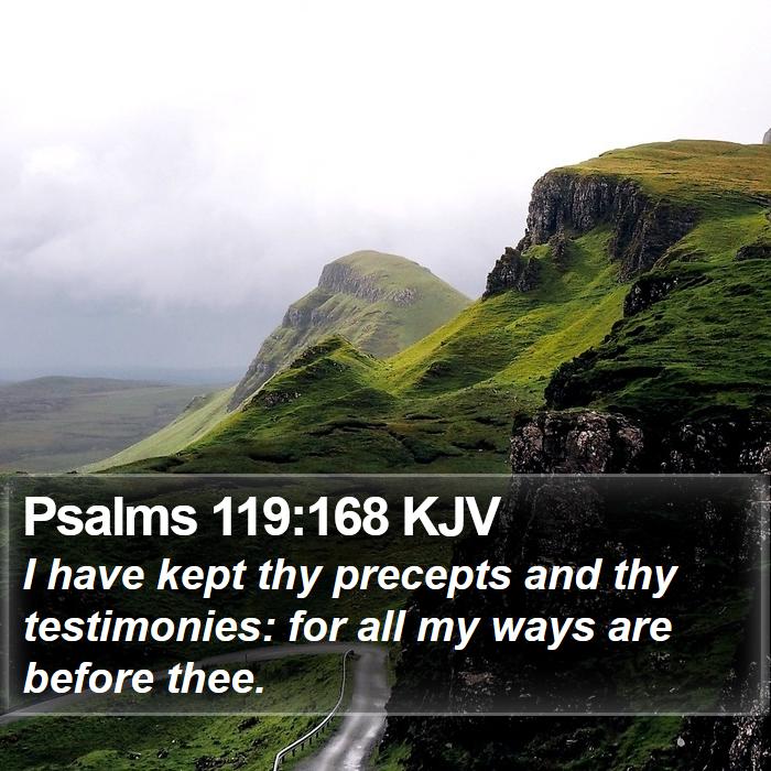 Psalms 119:168 KJV Bible Study