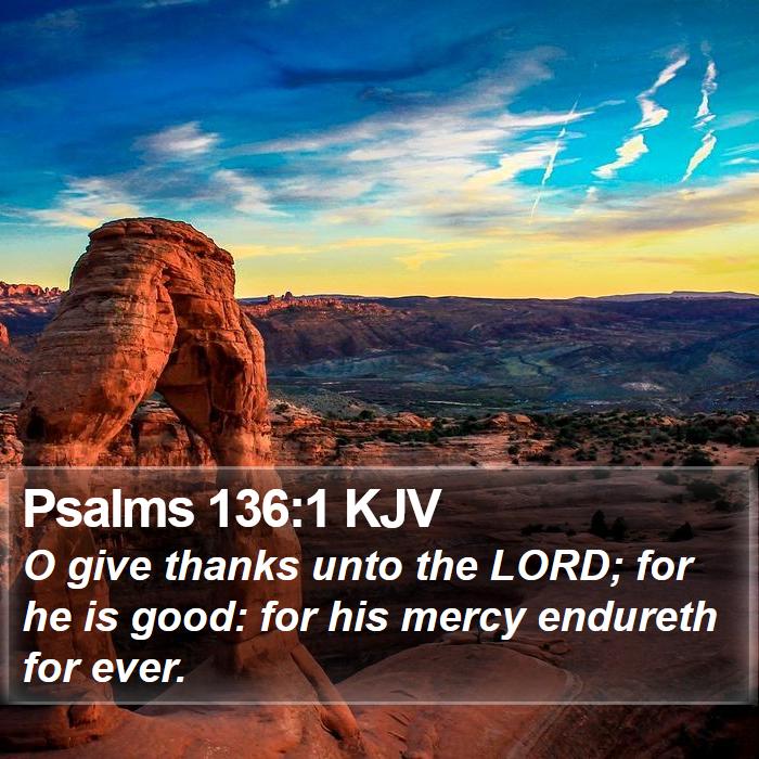 Psalms 136:1 KJV Bible Study