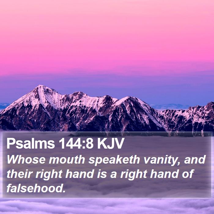 Psalms 144:8 KJV Bible Study