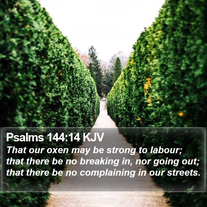 Psalms 144:14 KJV Bible Study