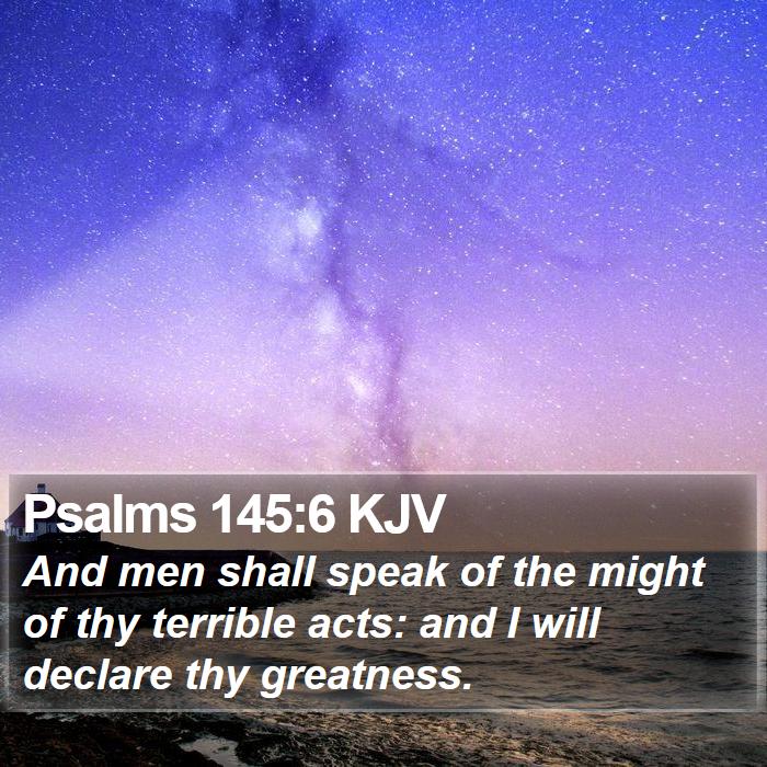 Psalms 145:6 KJV Bible Study