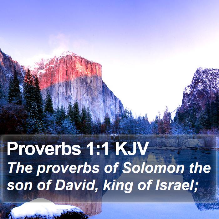 Proverbs 1:1 KJV Bible Study