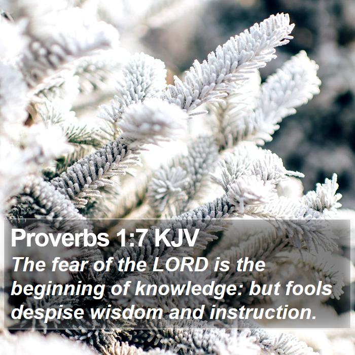 Proverbs 1:7 KJV Bible Study