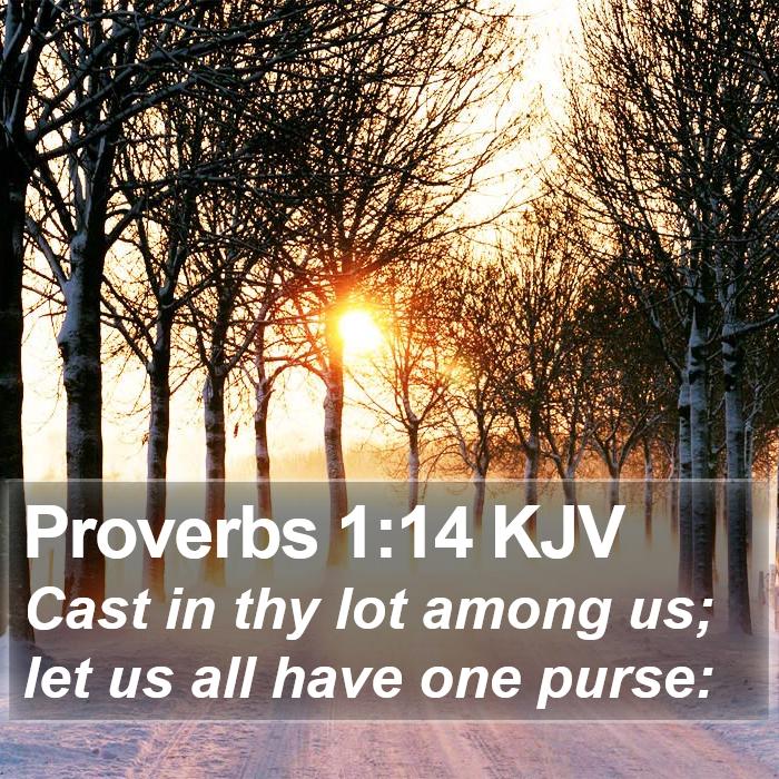 Proverbs 1:14 KJV Bible Study