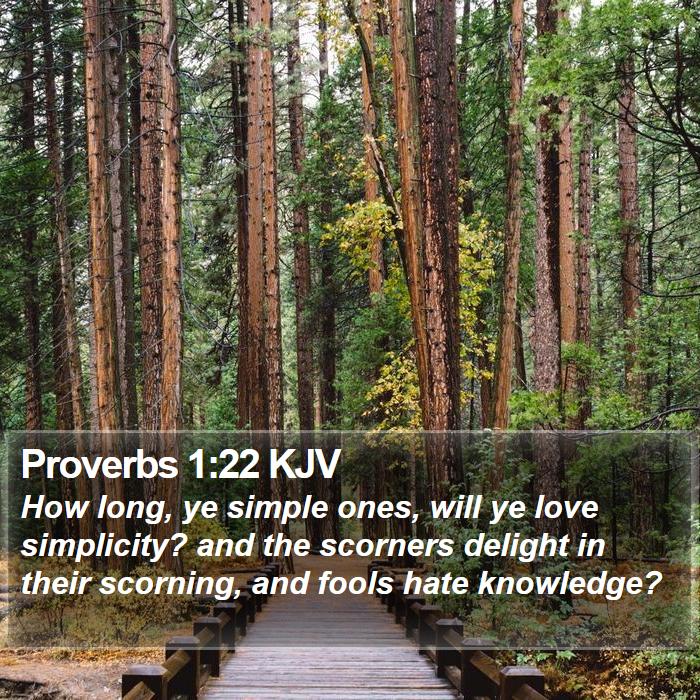 Proverbs 1:22 KJV Bible Study