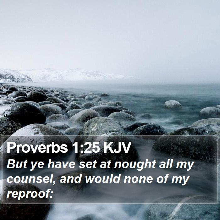 Proverbs 1:25 KJV Bible Study