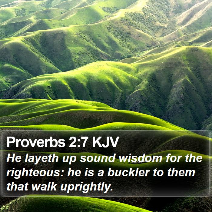 Proverbs 2:7 KJV Bible Study