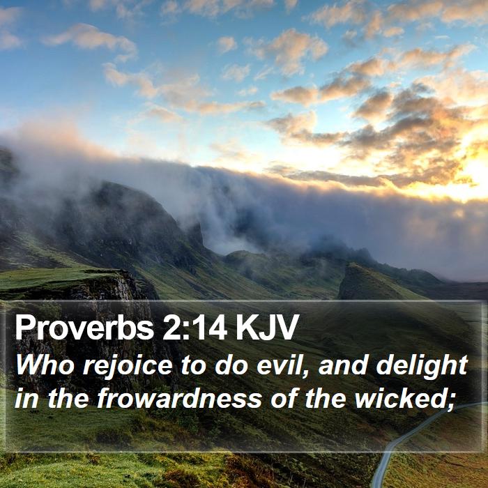 Proverbs 2:14 KJV Bible Study