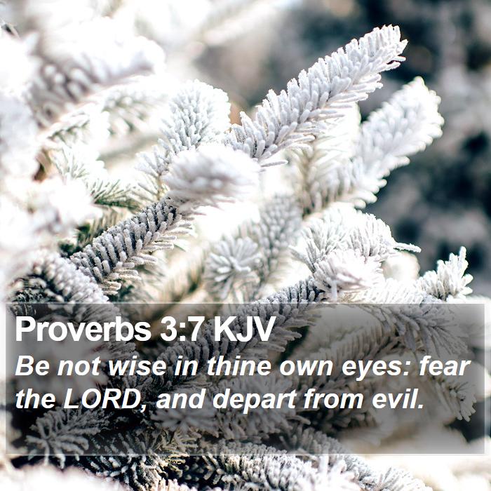 Proverbs 3:7 KJV Bible Study