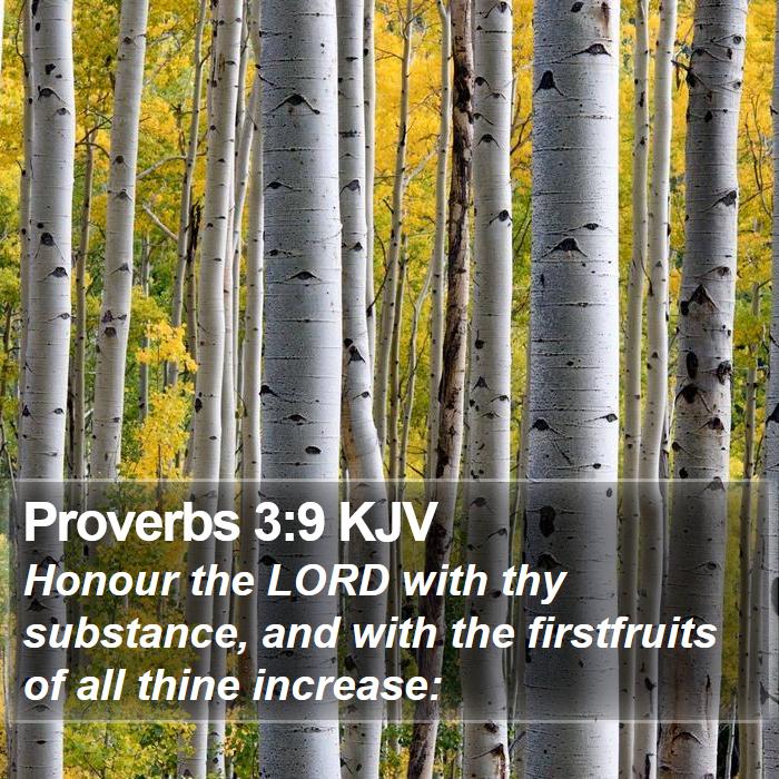 Proverbs 3:9 KJV Bible Study