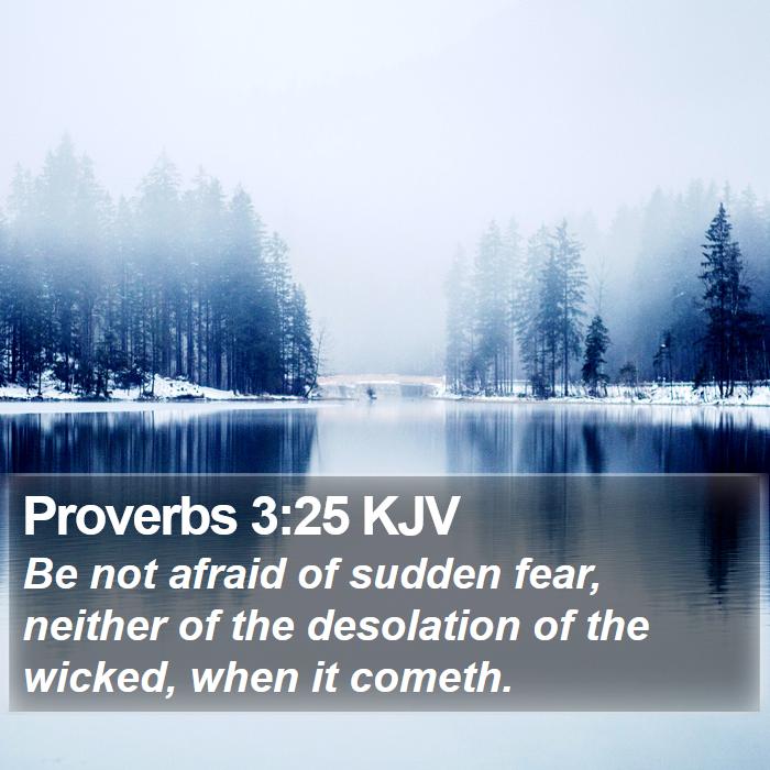 Proverbs 3:25 KJV Bible Study