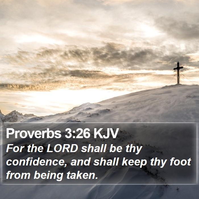 Proverbs 3:26 KJV Bible Study