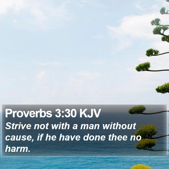 Proverbs 3:30 KJV Bible Study