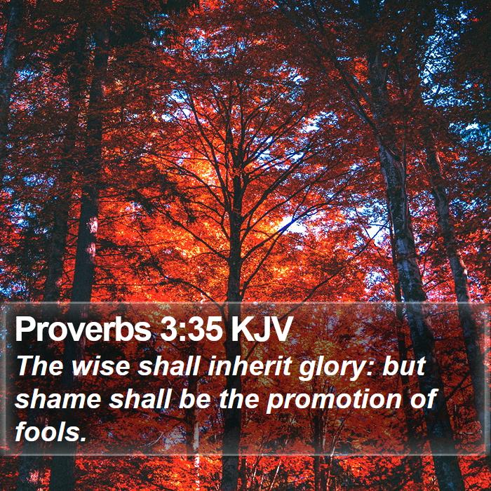 Proverbs 3:35 KJV Bible Study