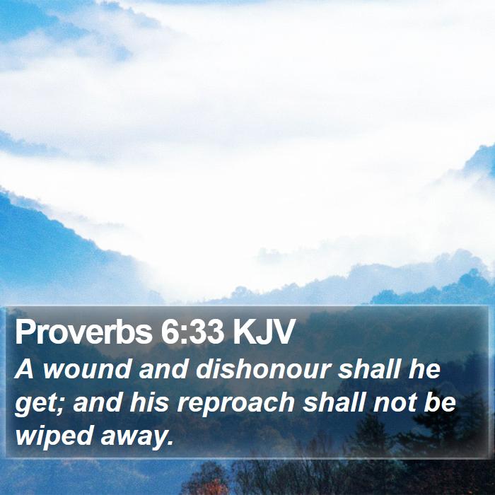 Proverbs 6:33 KJV Bible Study