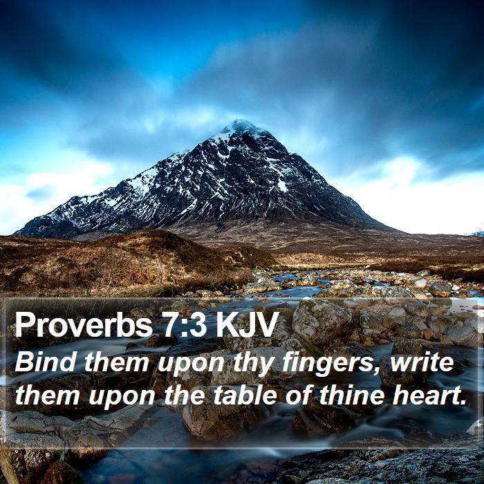 Proverbs 7:3 KJV Bible Study