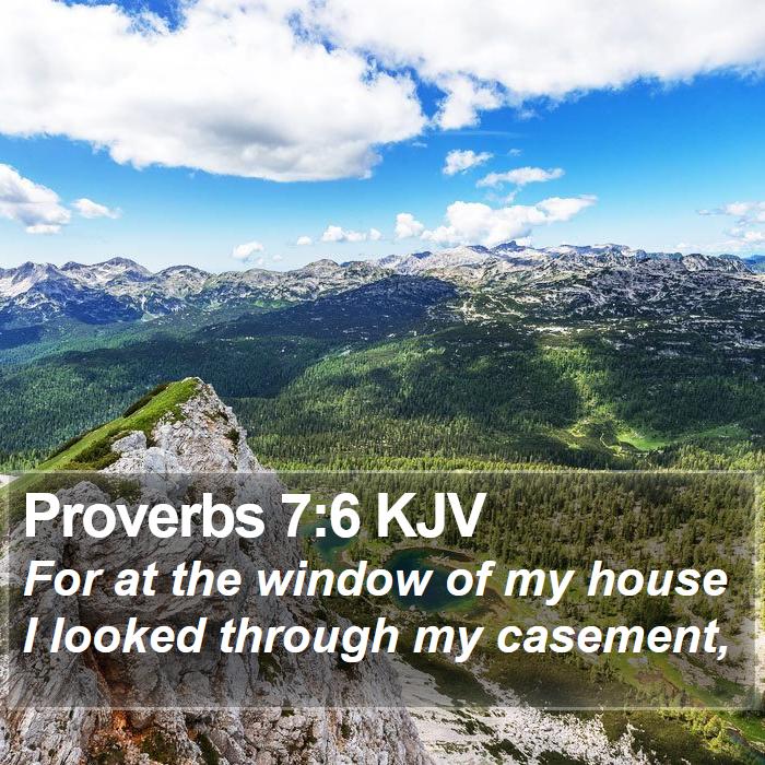 Proverbs 7:6 KJV Bible Study