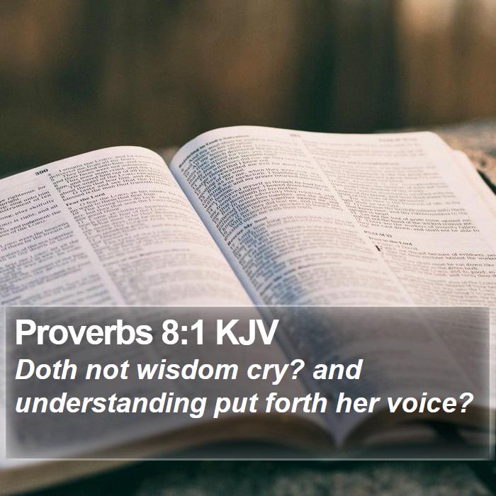 Proverbs 8:1 KJV Bible Study