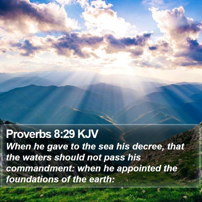 Proverbs 8:29 KJV Bible Study